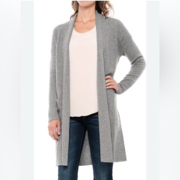 Gray Cashmere Cardigan - Picture 1 of 7
